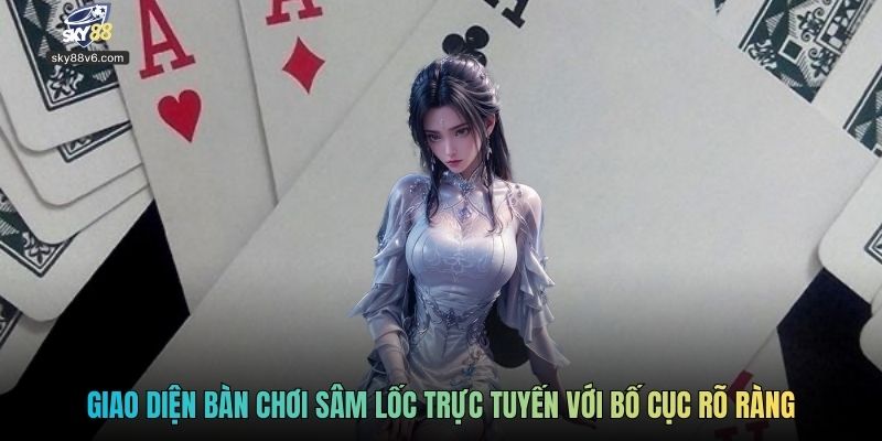 Giao diện bàn chơi sâm lốc trực tuyến với bố cục rõ ràng